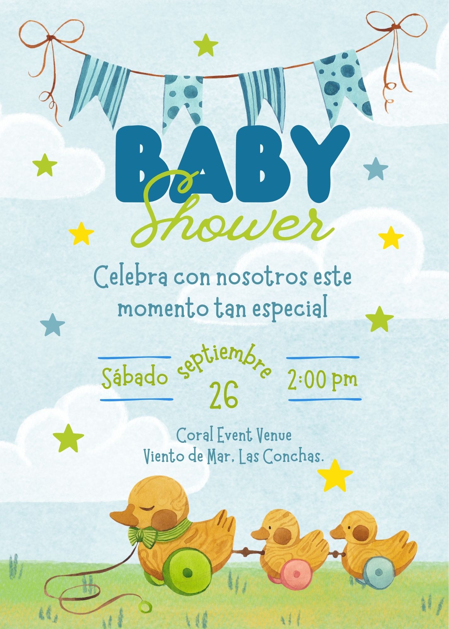 Invitación digital de baby shower
