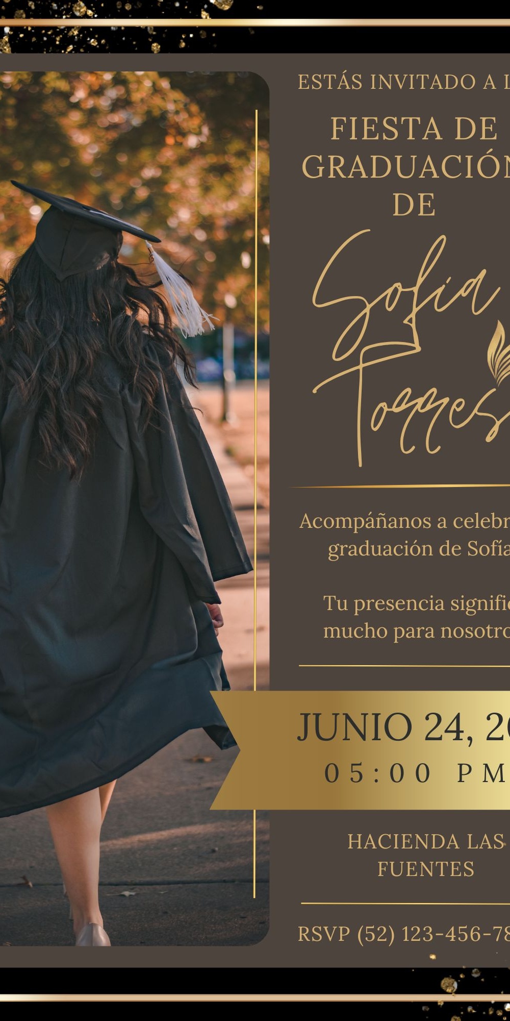 Invitación digital de graduación